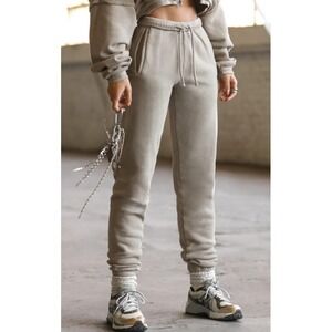 Joah Brown NWT Women Pants XS Small Empire Drawstring Jogger French Terry‎